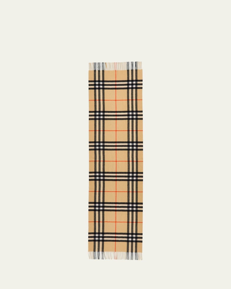 Men's Giant Check Cashmere Scarf